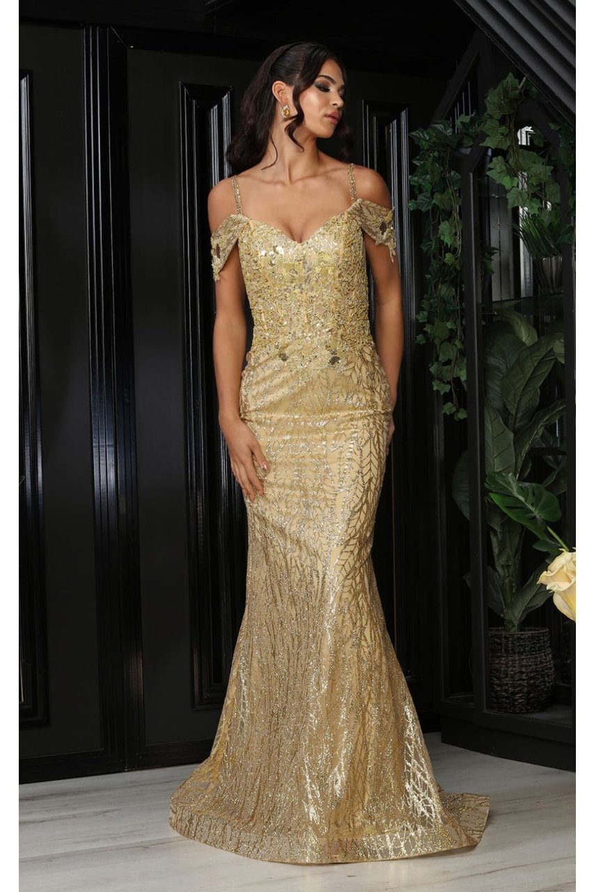 Royal Queen RQ8094 Cold Shoulder Red Carpet Gown | Formal Dress Shops