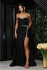 Royal Queen RQ8101 Beaded High-Slit Jersey Formal Gown - Black / 4 - Dresses