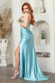Royal Queen RQ8104 Draped Embellished High Slit Prom Evening Dress - Dress