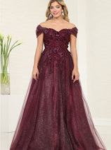 Royal Queen RQ8109 Sweetheart Prom Gown with Floral Applique