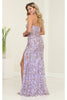 Royal Queen RQ8117 Lilac Sequin Evening Dress with Detachable Skirt - Dress