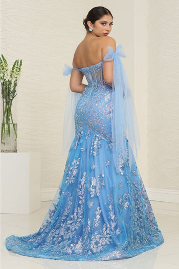 Royal Queen RQ8121 Off-Shoulder Embellished Mermaid Gala Dress - Dress