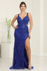 Royal Queen RQ8122- Sexy Sleeveless Dress with Stunning Open Back Design - Royal Blue / 2