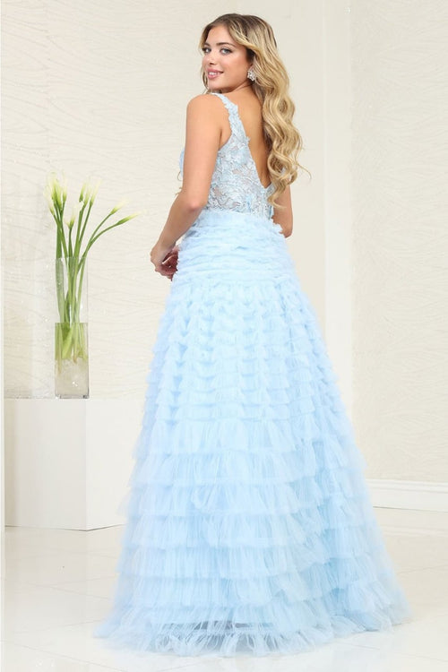 Royal Queen RQ8123 -Timeless 3D Floral Corset Tulle Gala Dress