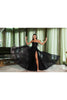 Royal Queen RQ8135 Radiant Elegant Off-Shoulder Sequined Prom Dress - Black / 4 - Dress