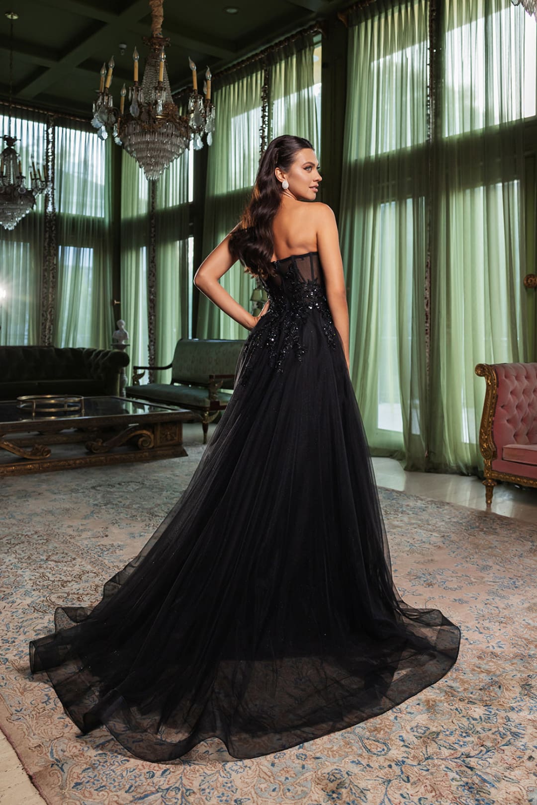 Royal Queen RQ8135 Radiant Elegant Off-Shoulder Sequined Prom Dress - Dress