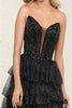 Royal Queen RQ8142 Strapless Layered Ruffle Tulle Pageant Gown - Dress