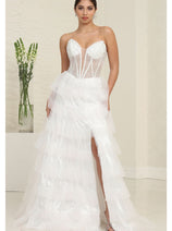 Sweet Sixteen Dress for 16th Birthday Party in White by Royal Queen RQ8142