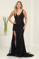 RQ Royal Queen RQ8127 High Slit Sheath Gown with Sheer Sides Wholesale