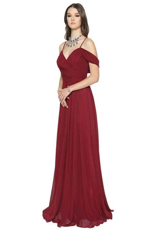 Juliet Burgundy Long Formal Dresses