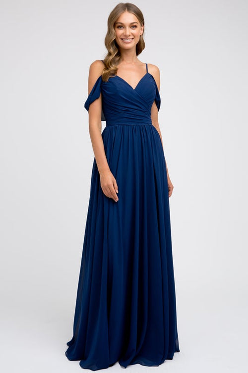 Juliet Navy Blue Long Formal Dresses