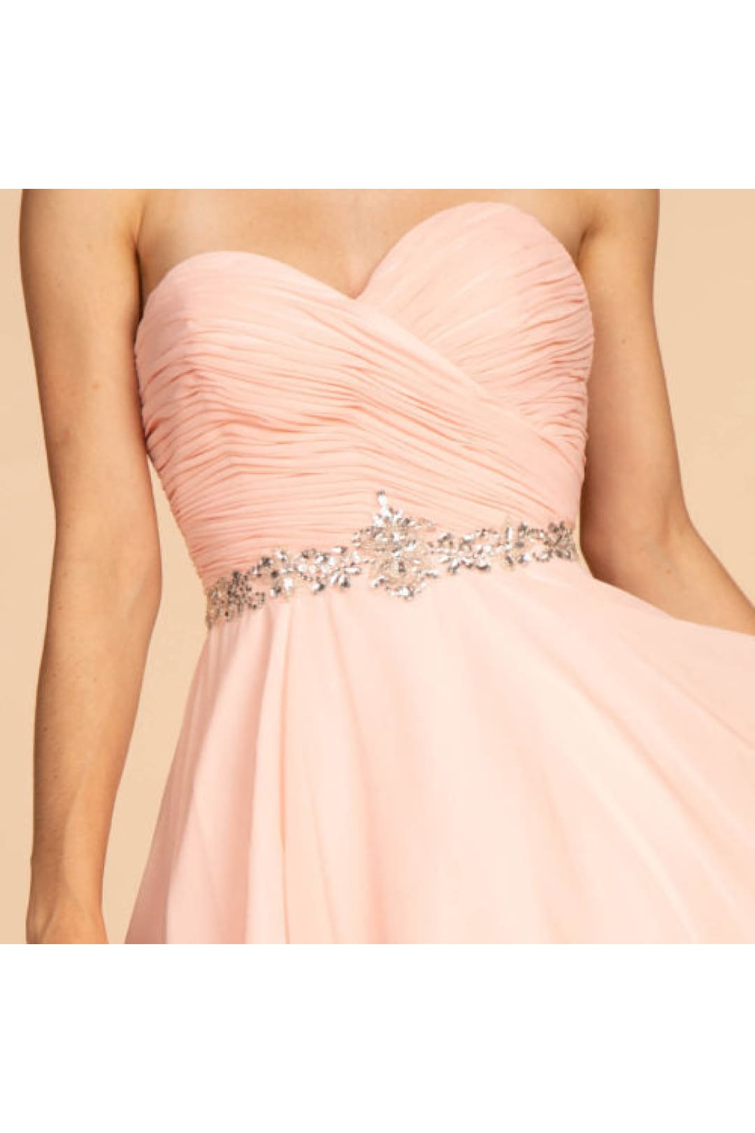 Ruched Strapless Sweetheart Short Dress by Elizabeth K GS1637 - Short Cocktail Dresses