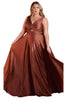 Ruched V-Neck Knotted Prom Gown 2025 Elegant Evening Dress - Sienna / 4 - Prom