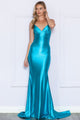 Poly USA 9256 Ruched V-Neck Mermaid Gown