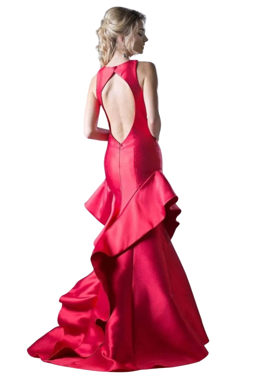 Ruffle Cascade Mermaid Gown 2025 Dramatic Formal Dress - Prom
