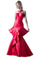 Ruffle Cascade Mermaid Gown 2025 Dramatic Formal Dress - Red / 4 - Prom