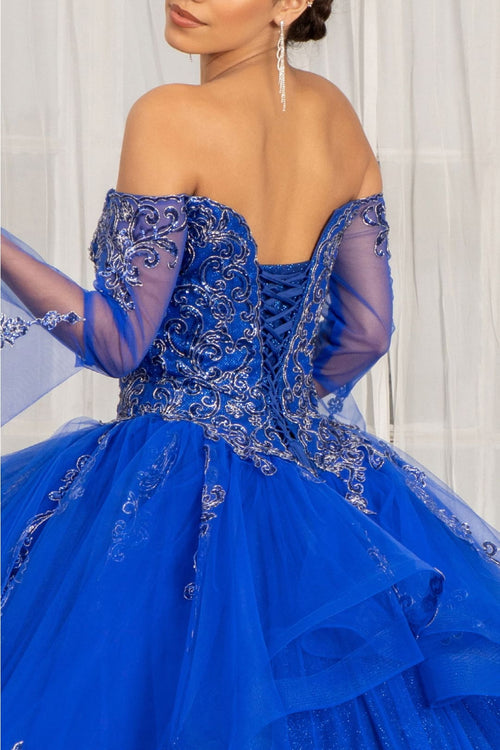 Ruffled Bell Sleeve Ball Gown by Elizabeth K GL1976 - Quinceanera Dresses