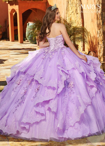 Alta Couture MQ3088 Ruffled Lace Quinceanera Dress