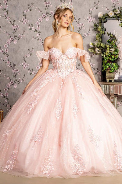 Ruffled Off Shoulder Corset Ball Gown by GLS Gloria GL3475 - Quinceanera Dresses