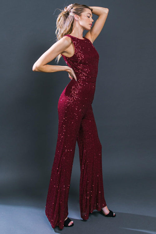 Flying Tomato BURGUNDY JUMPSUIT