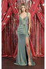 Prom Dresses With Slit - SAGE / 4