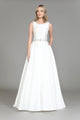 Vestido de novia de satén con espalda con cordones de Poly USA 8518