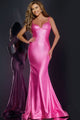 Satin Sleeveless Mermaid Dress by Jovani 43443 - 00 / Hot Pink - Long Formal Dresses