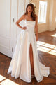 Satin Strapless A-line Bridal Gown by Juliet JT2885CW - Off White / 2 - Long Formal Dresses