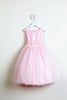 Satin & Tulle Flower Girl Dress - LAK473 - Pink / S
