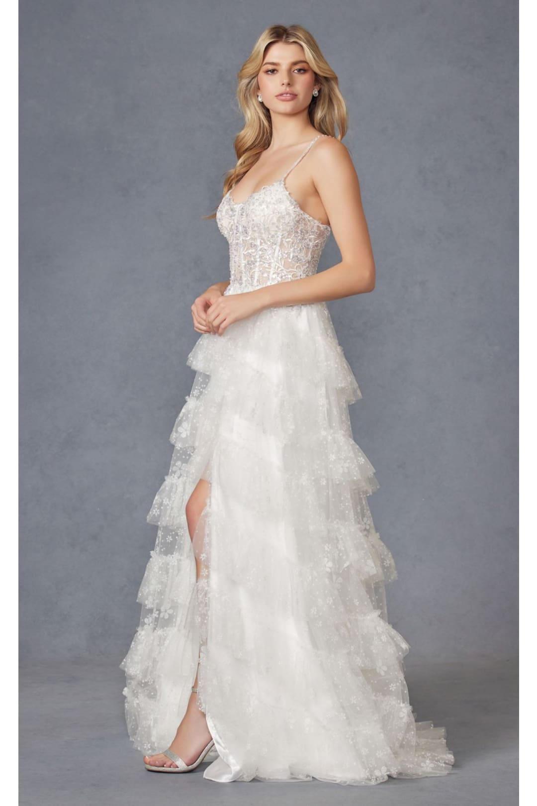 Scoop Neck A-Line Bridal Gown by Juliet JT2464AW - Dress