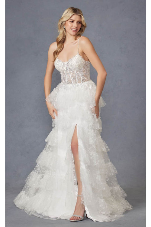 Scoop Neck A-Line Bridal Gown by Juliet JT2464AW - Dress