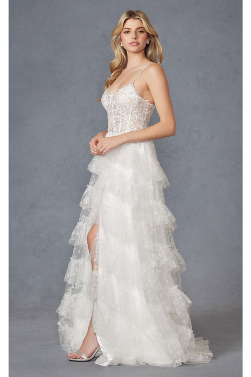 Scoop Neck A-Line Bridal Gown by Juliet JT2464AW - Dress
