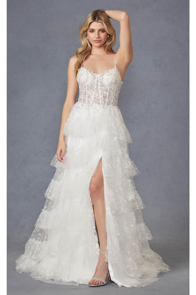 Scoop Neck A-Line Bridal Gown by Juliet JT2464AW - Dress