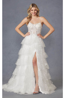Scoop Neck A-Line Bridal Gown by Juliet JT2464AW