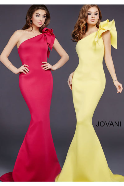 Scuba Fitted One Shoulder Gown by Jovani 32602 - Long Formal Dresses