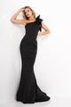 Scuba Fitted One Shoulder Gown by Jovani 32602 - 00 / Black - Long Formal Dresses