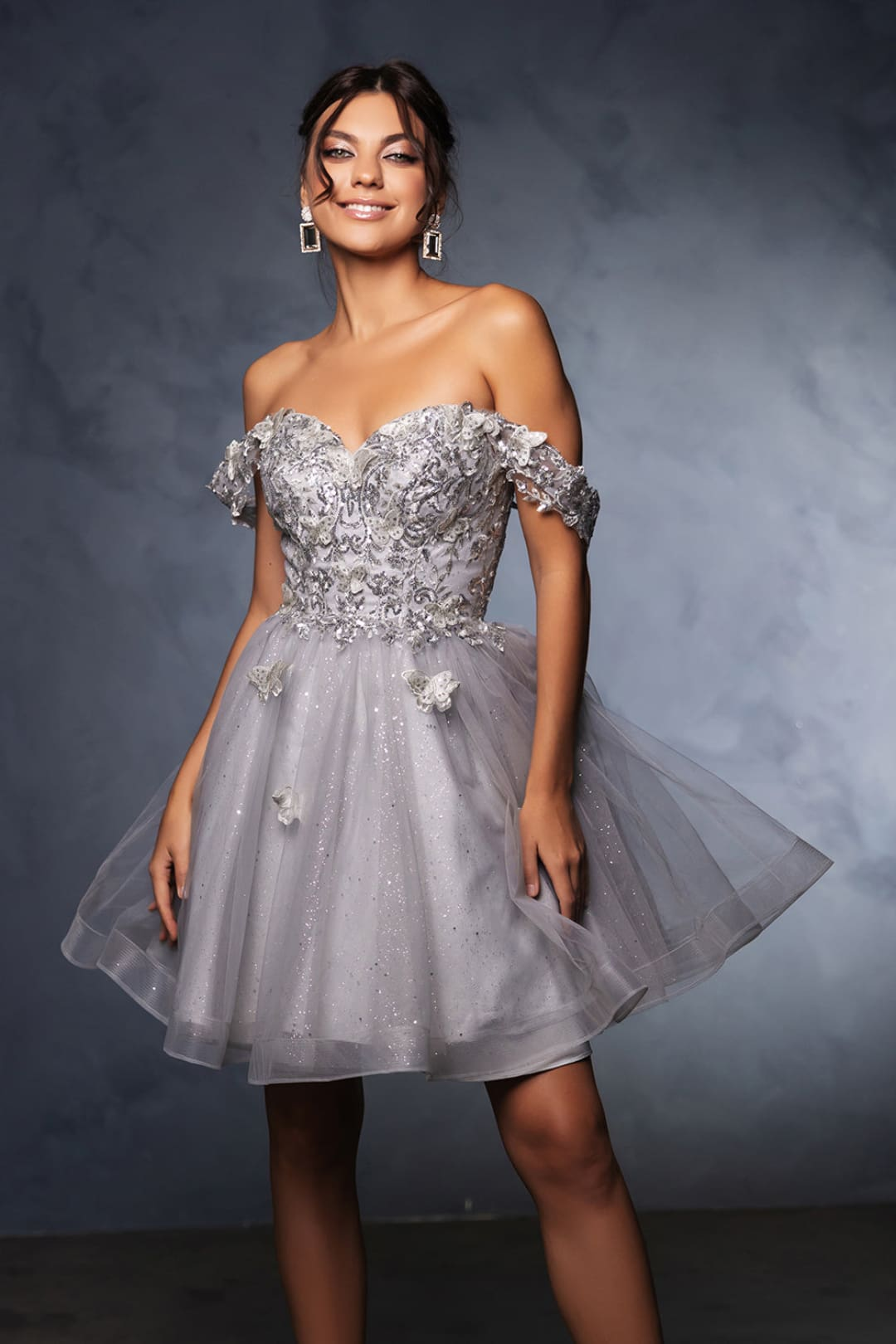 Silver Graduation Dress