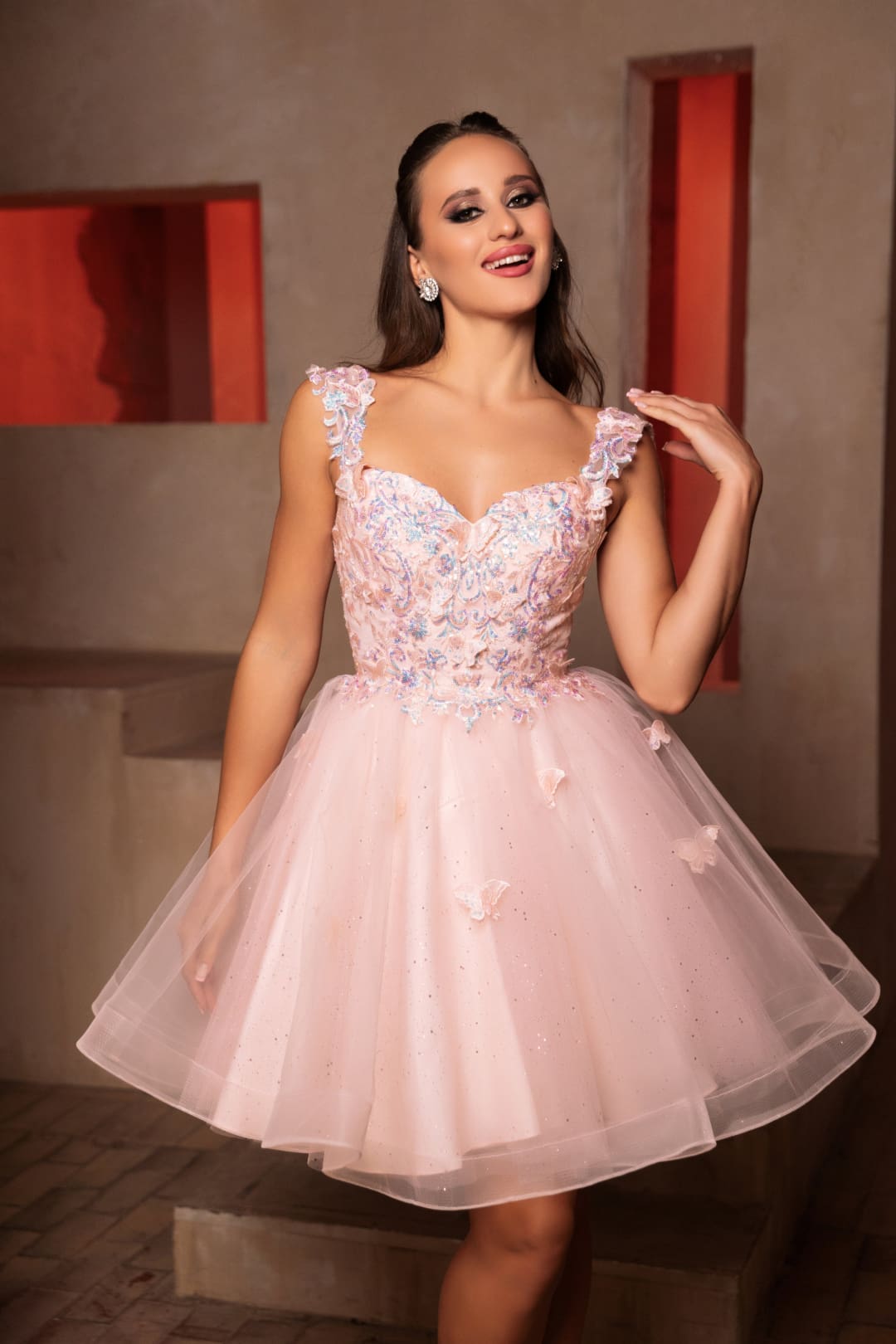 semi formal dress shops Semi-Formal Cocktail By May Queen MQ2105 Miss Jophiel Mint Green july410 See short pink party COLOR:BLACK & WHITE
