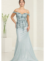 Evening Gown Prom Cold Shoulder Sheath Dress By May Queen MQ2103
