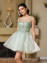 Semi-Formal Dress Sweetheart A-Line Cocktail Dress By May Queen MQ2149