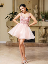Semi-Formal Dress Sweetheart A-Line Cocktail Dress By May Queen MQ2149