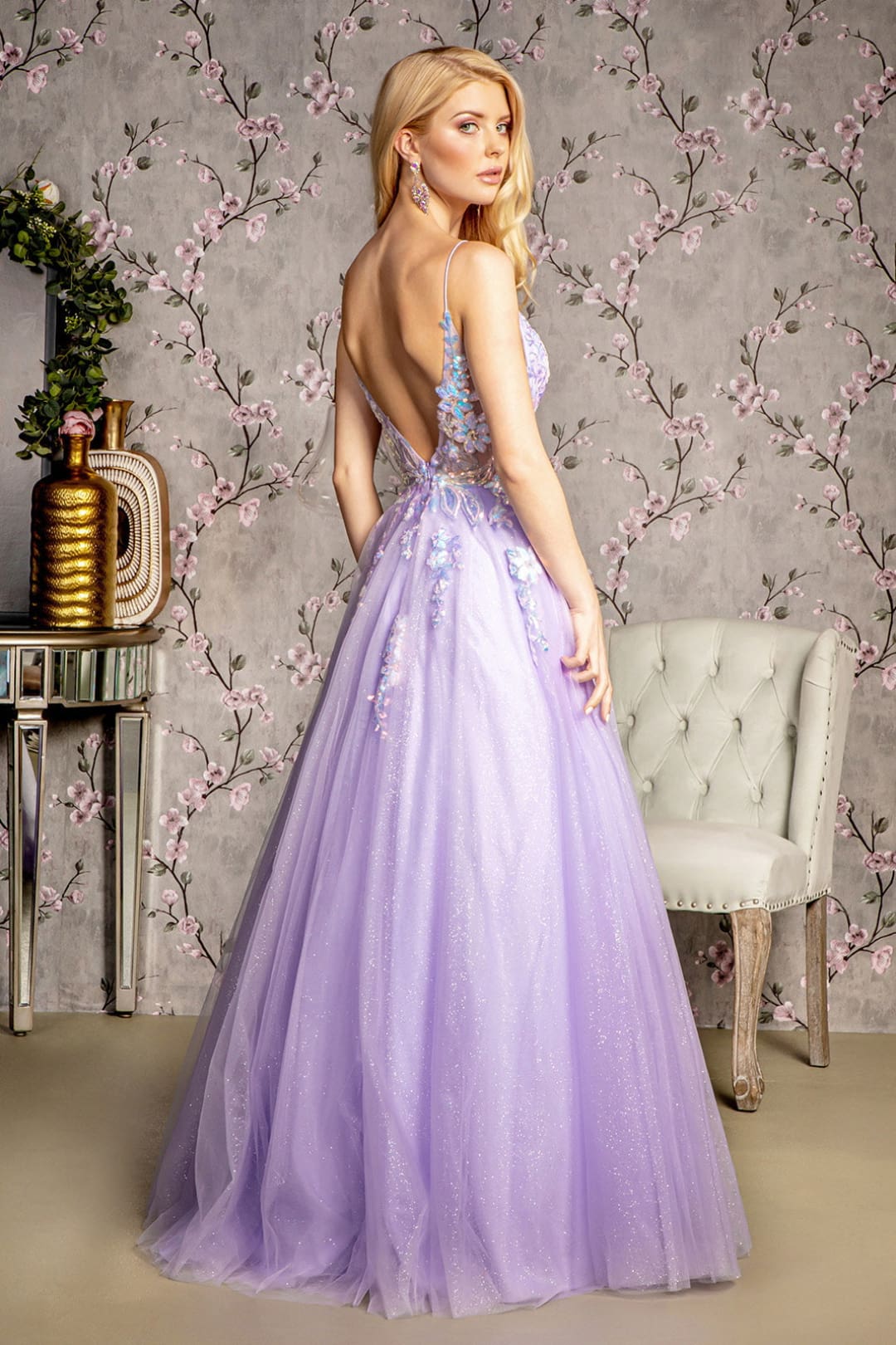 Sequin Applique Sleeveless A-line Gown by GLS Gloria GL3226 - Long Formal Dresses