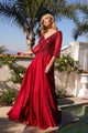 Hermoso vestido Nox Anabel MF100 con escote en A y mangas 3/4 con lentejuelas