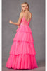 Sequin Bodice Sleeveless A-Line Ruffled Gown by Juliet JT2457H - Dress