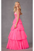 Sequin Bodice Sleeveless A-Line Ruffled Gown by Juliet JT2457H - Dress