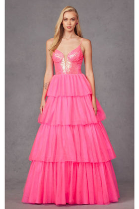 Bright Fuchsia Bridesmaid Dresses-Inexpensive Gown by Juliet JT2457H