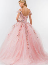 Sequin Cold Shoulder Ball Gown by Elizabeth K GL1969