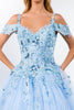 Sequin Cold Shoulder Ball Gown by Elizabeth K GL1969 - Quinceanera Dresses