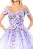 Sequin Cold Shoulder Ball Gown by Elizabeth K GL1969 - Quinceanera Dresses