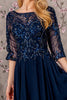 Sequin Embroidered 3/4 Sleeve Gown by GLS Gloria GL3446 - Long Formal Dresses